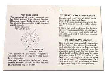 www.nexpart.de - CARD. CLOCK INSTRUCTIONS